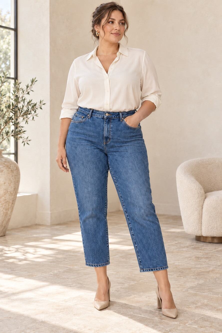 Lauren Ralph Lauren Size 16W Plus Blue Jeans 100% Cotton High Rise 28” Inseam